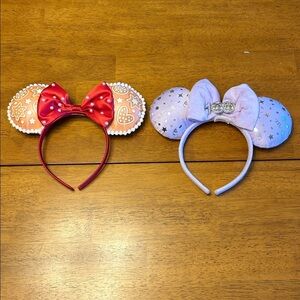 Festive Mouse Ear Headbands Set